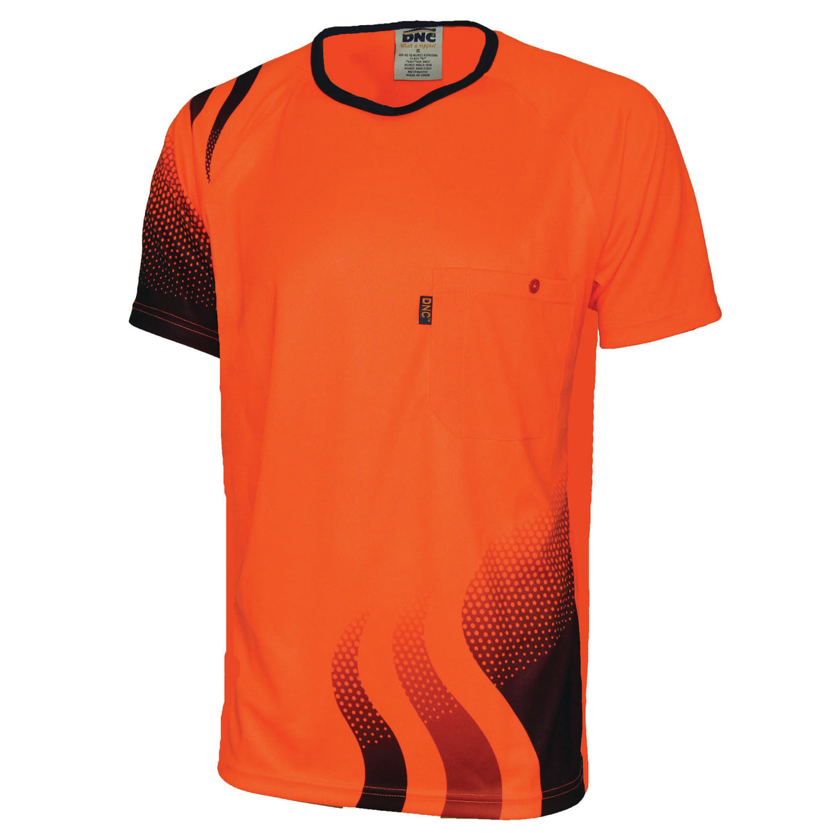DNC Workwear HiVis Sublimated Wave Tee 3562