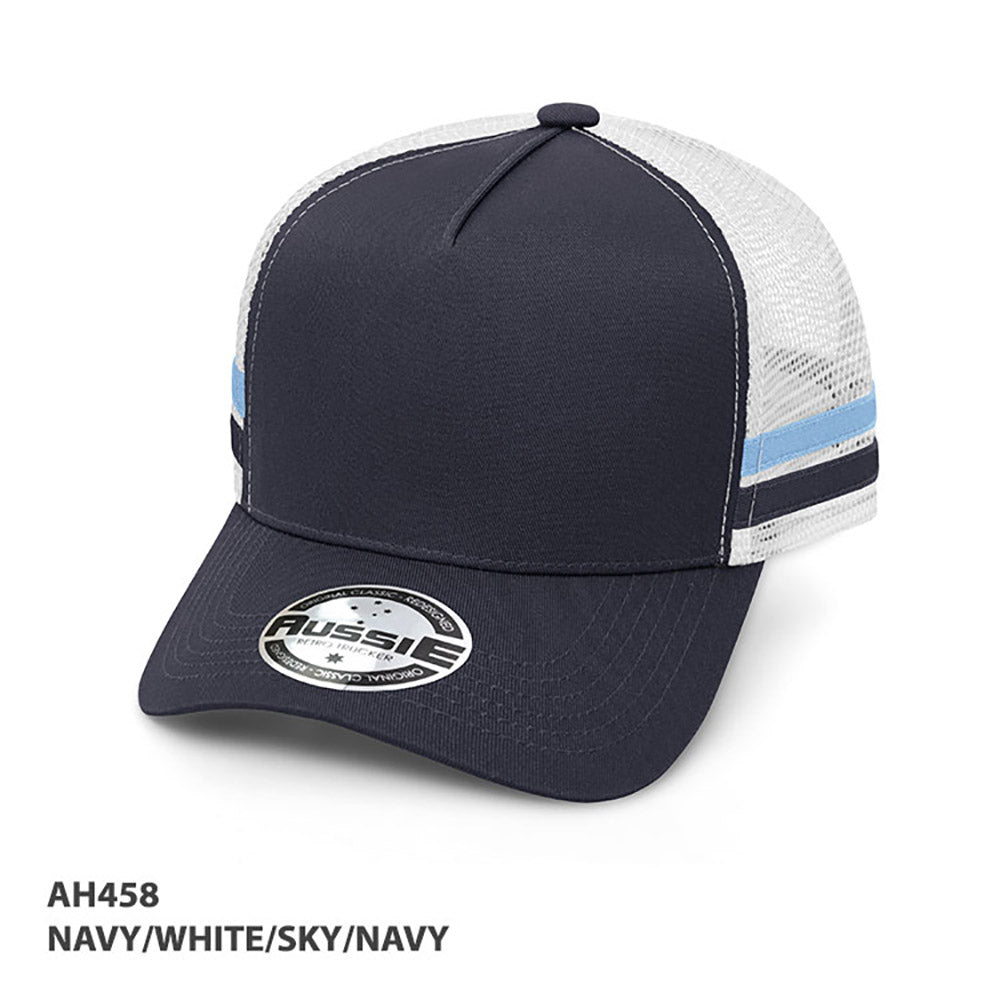 Grace Collection AH458 Kids A-Frame Striped Trucker Cap