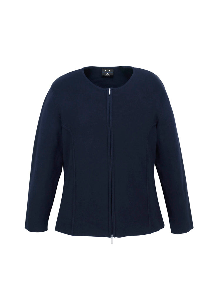 Biz Collection Womens 2-Way Zip Cardigan LC3505