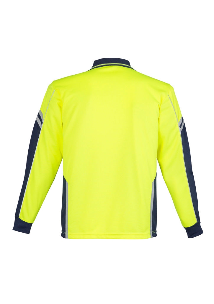 Syzmik Mens Hi Vis Squad Long Sleeve Polo ZH238
