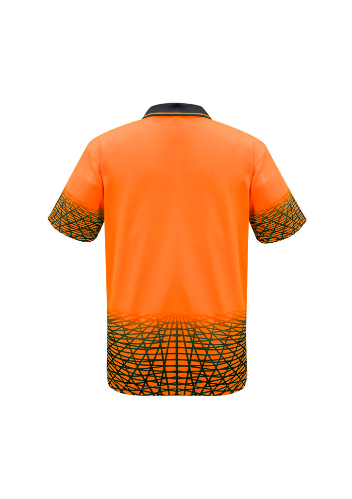 Syzmik Mens Hi Vis Tracks Short Sleeve Polo ZH300