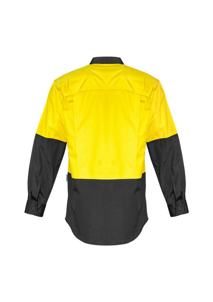 Syzmik Mens Rugged Cooling Hi Vis Long Sleeve Shirt ZW128