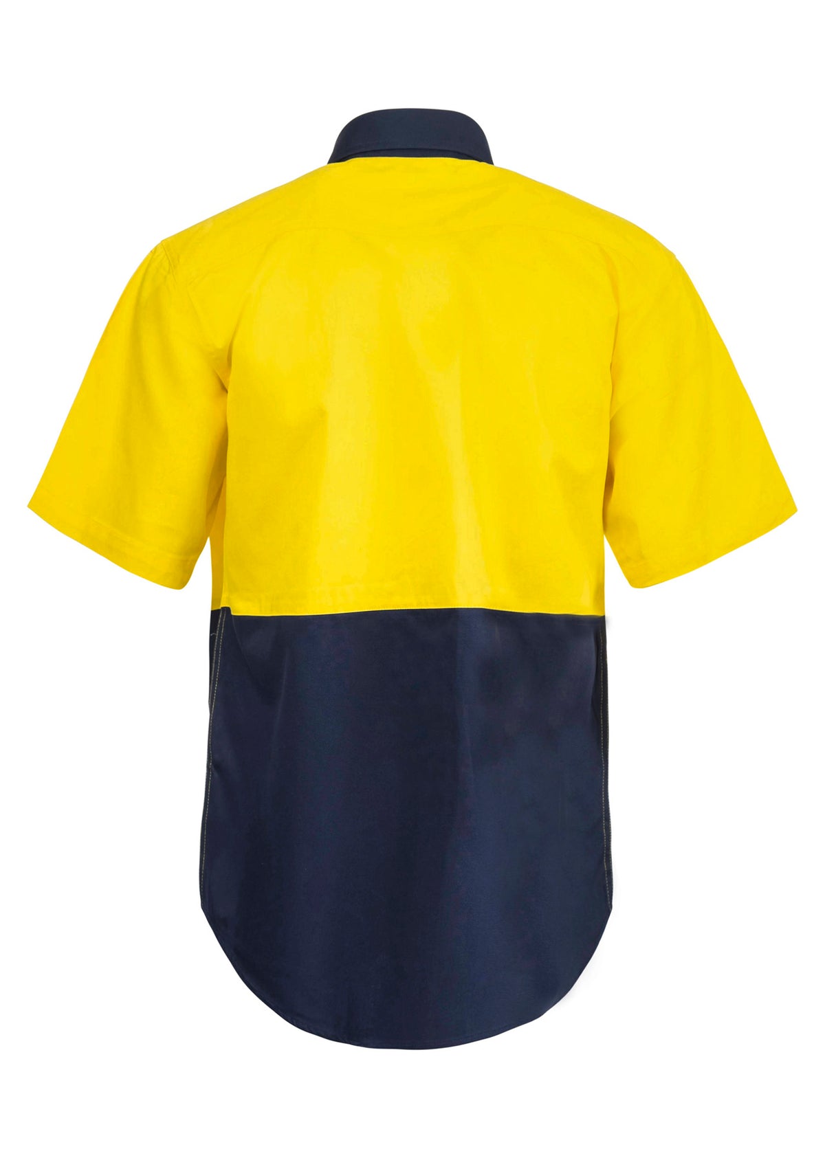 WORKCRAFT TWO TONE HI VIS S/S SHIRT STUD WS3063
