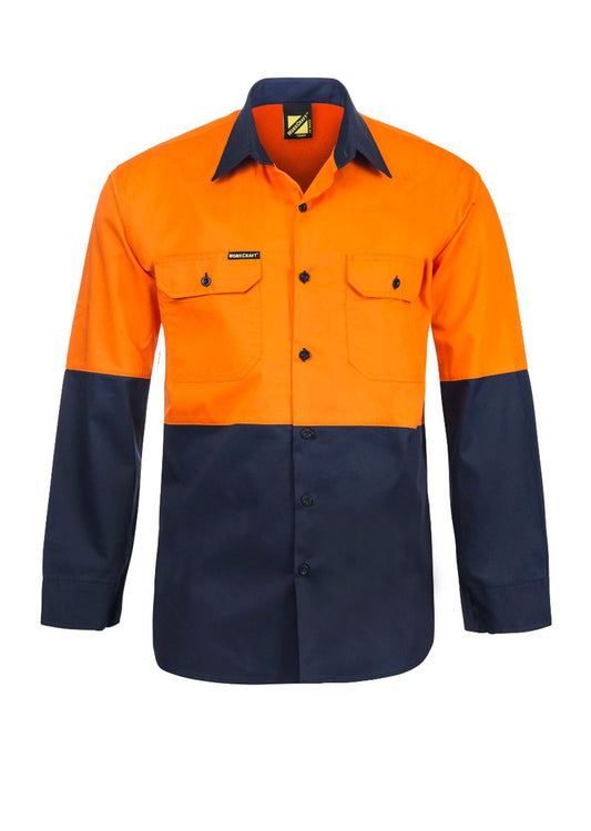 COTTON L/S SHIRT W MESH INSERT