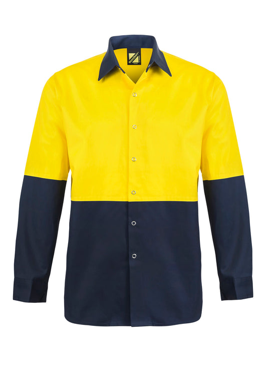 L/S TWO TONE HI VIS SHIRT STUD