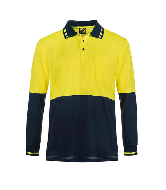 HI VIS TWO TONE LS POLO CB