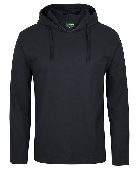 C of C L/S HOODED TEE BLACK - XS