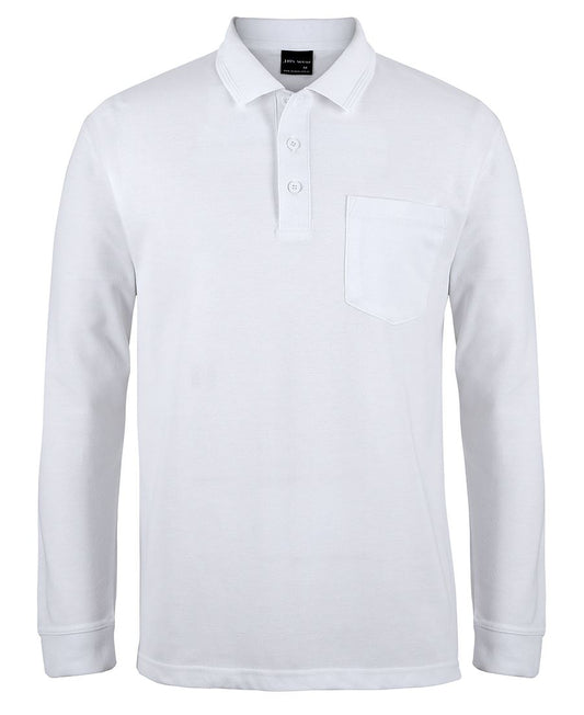 JB's 210 L/S POCKET POLO WHITE -XS