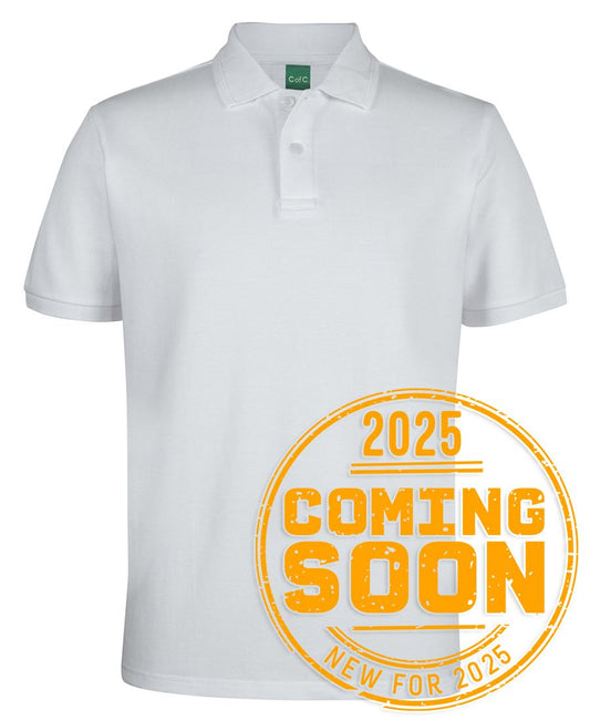 C of C 320G POPCORN COTTON POLO WHITE - XS