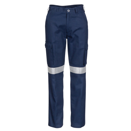 Ladies Cotton Drill Cargo Pants with CSR R/Tape