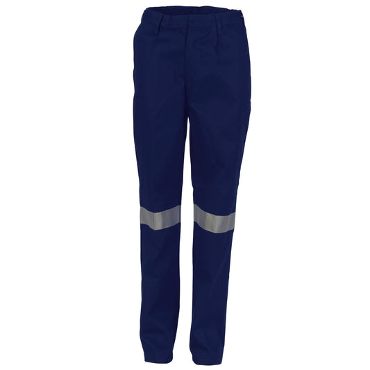 Ladies Cotton Drill Pants with CSR R/Tape