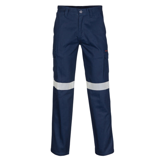 Middle Weight Cotton Double Angled Cargo Pants with CRS R/Tape