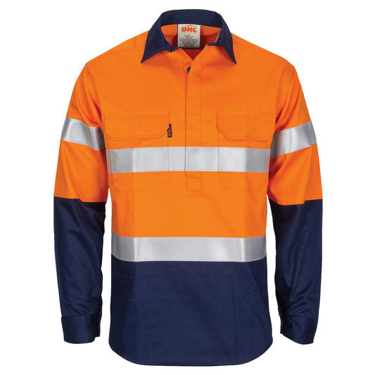 Patron Saint? Flame Retardant Two Tone Closed Front Cotton Shirt with 3M F/R Tape - L/S