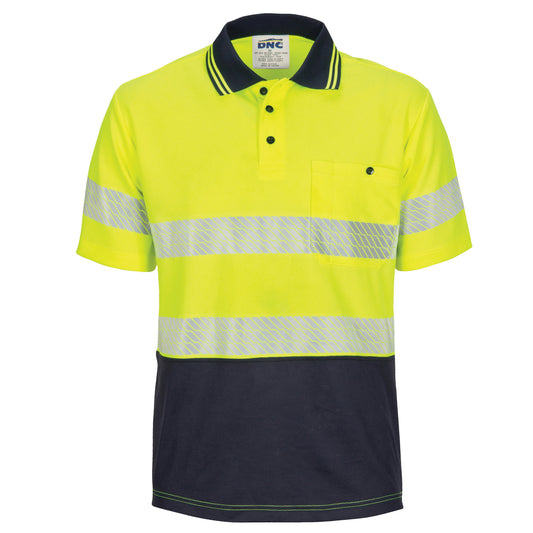 HiVis Segment Taped Micromesh Polo - Short Sleeve