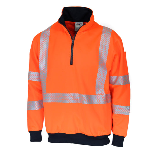 HiVis Segmented Tape "X" Back 1/2 Zip Jumper