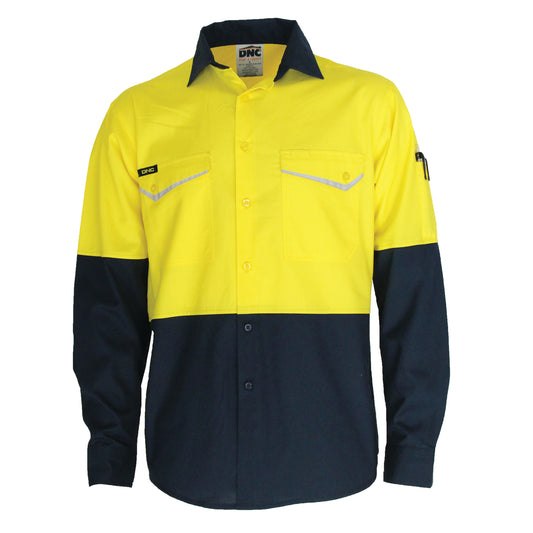 Two Tone RipStop Cotton Cool Shirt - L/S