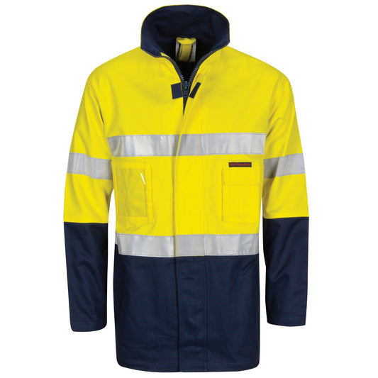 HiVis Cotton Drill "2 in 1" Jacket with CSR R/Tape