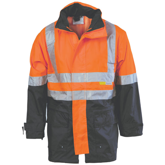 HiVis Two Tone Breathable Rain Jacket with CSR R/Tape