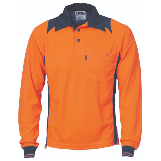 Cool-Breathe Action Polo Shirt - Long Sleeve