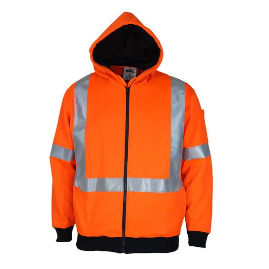 HiVis Full Zip ????Back Fleecy Hoodie