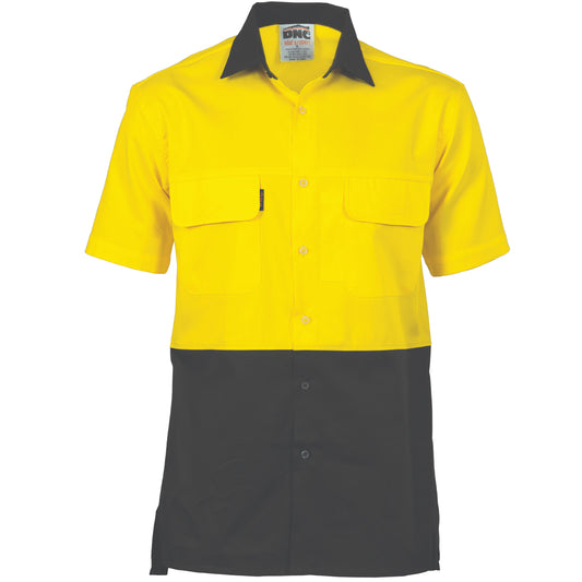 HiVis 3 Way Cool-Breeze Cotton Shirt - Short Sleeve