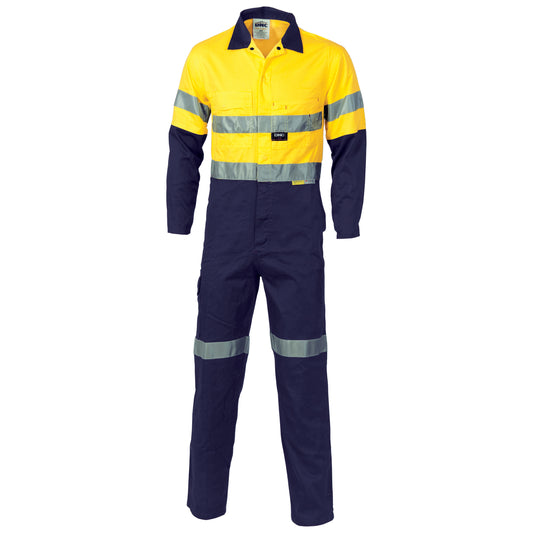 HiVis Cool-Breeze Two Tone Lightweight Cotton Coverall with CSR R/Tape