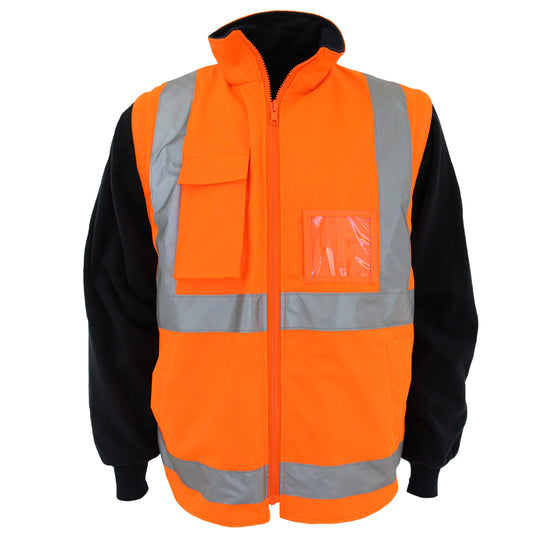 HiVis "H" Pattern D/N Reversable Vest with CSR R/Tape