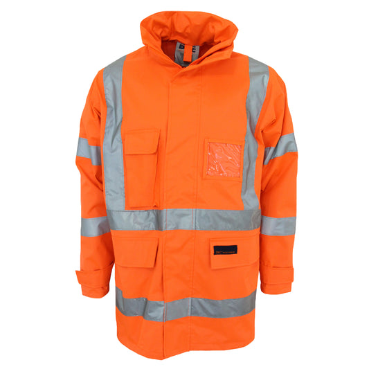 HiVis "X" Back Rain Jacket Bio-Motion CSR R/Tape