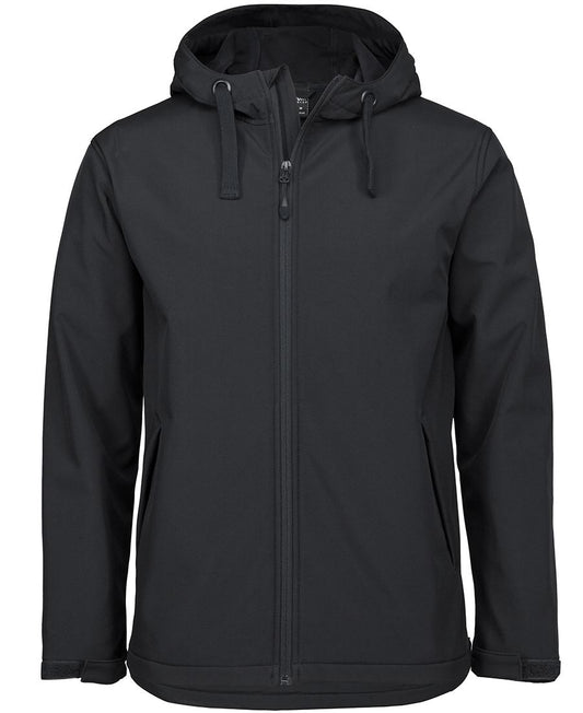 PDM THREE LAYER HOODED SOFTSHELL JACKET BLACK-XS