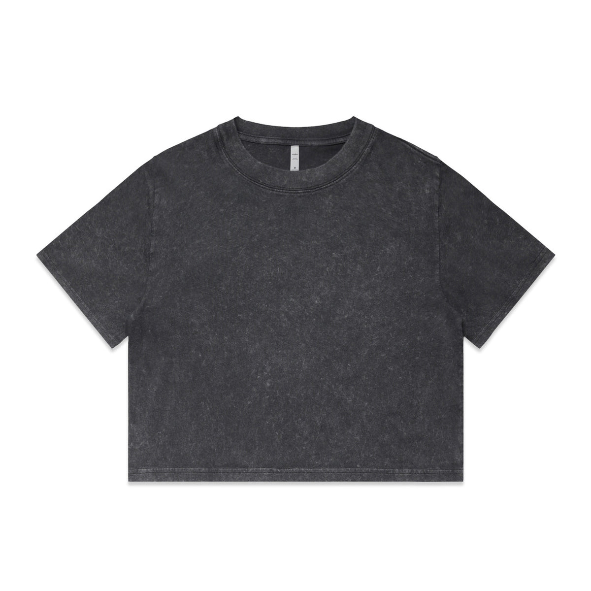 Wo's Stone Wash Heavy Crop Tee | 4086