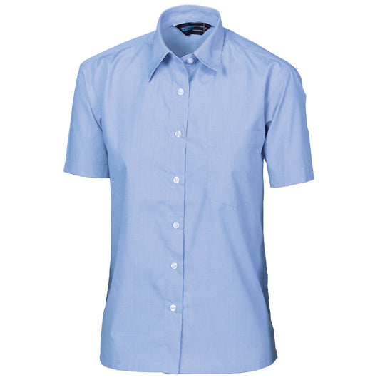 Ladies Regular Collar, Side Splits, Single Pocket - Short Sleeve