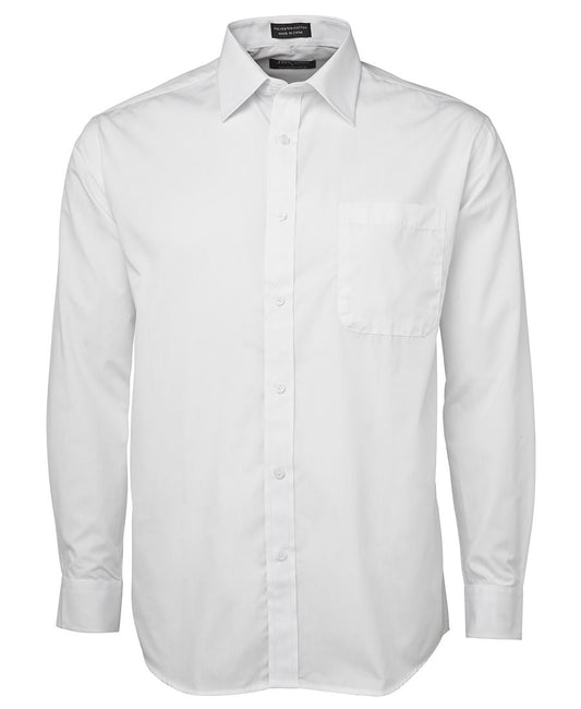 JB's L/S POPLIN SHIRT WHITE - XS