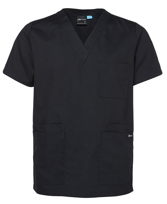 JB's UNISEX SCRUBS TOP BLACK - XS