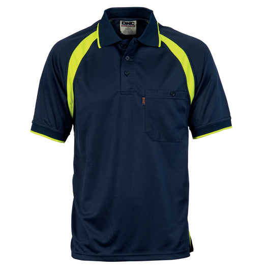 Cool-Breathe Contrast Polo - Short Sleeve