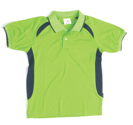 Adults Air Flow Contrast Raglan Mesh Polo