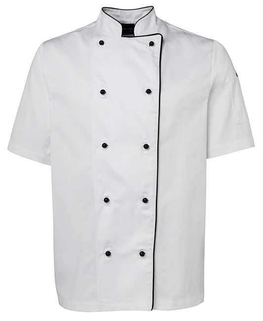 JB's S/S CHEFS JACKET WHITE/BLACK-XS