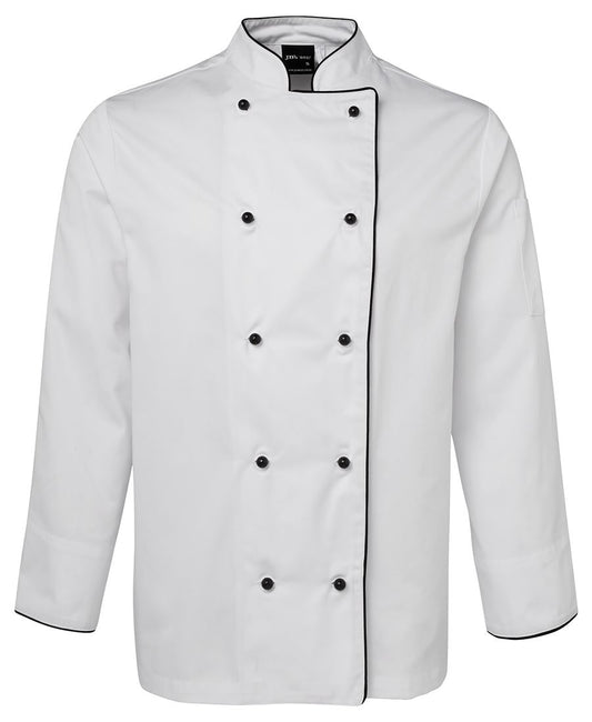 JB's L/S CHEFS JACKET WHITE/BLACK-XS