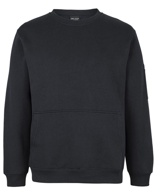 JB's 350 PREMIUM TRADE CREW NECK FLEECE BLACK/BLACK-XS