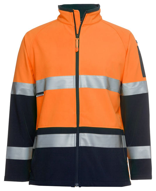 JB's HV 4602.1 (D+N) SOFTSHELL JACKET ORANGE/NAVY -XS