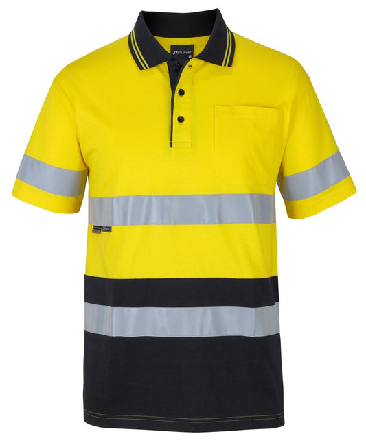 JB's HV (D+N) S/S COTTON POLO YELLOW/BLACK - XS