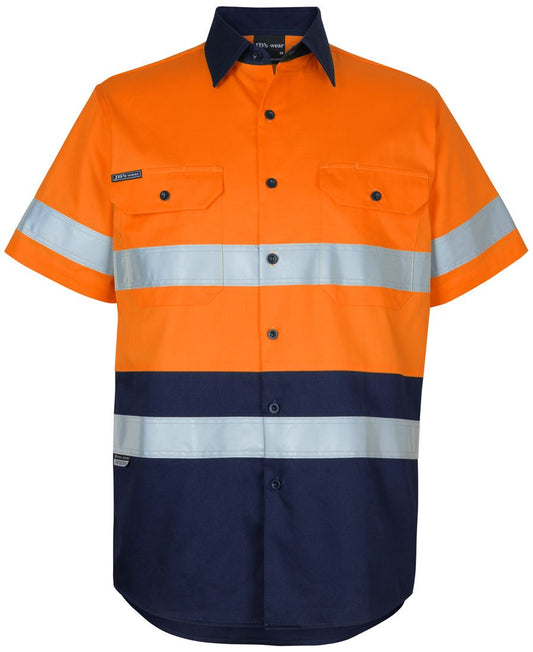 JB's HV (D+N) S/S 150G W/SHIRT ORANGE/NAVY - XS