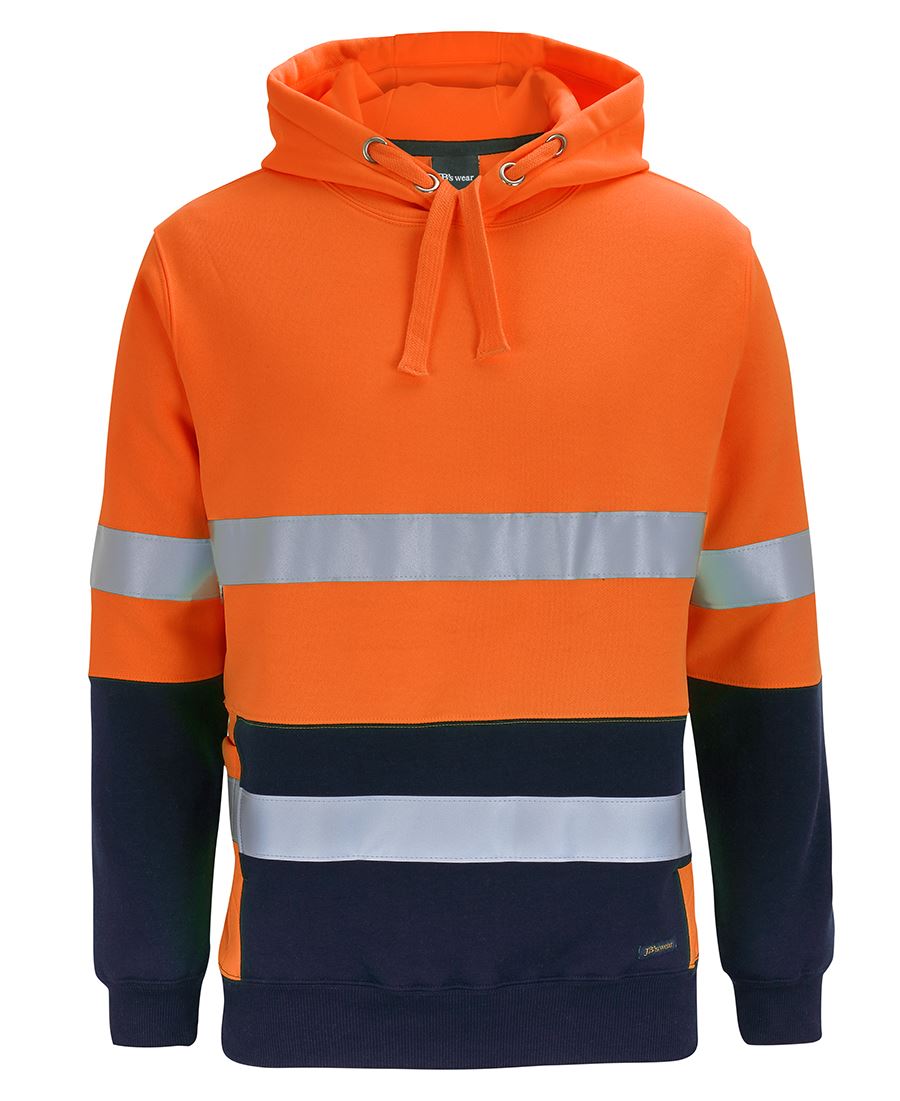 JBs Wear JB's HV D+N 330G PULL OVER HOODIE LIME/NAVY - S 6DPJ