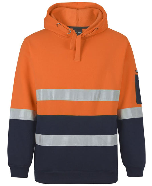 JB's HV (D+N) PULL OVER HOODIE ORANGE/NAVY - XS