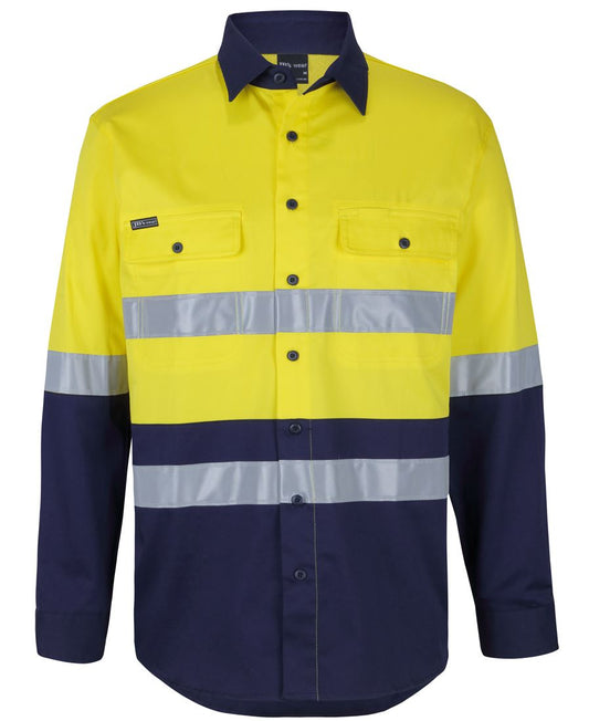 JB's HV D+N L/S STRETCH W/SHIRT WITH TAPE YELLOW/NAVY - XS