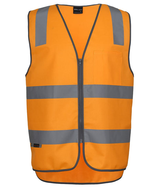 JB's AUST. RAIL (D+N) ZIP SAFETY VEST ORANGE - XS