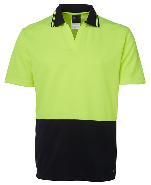 JB's HV 4602.1 S/S NON BUTTON POLO LIME/NAVY - XS
