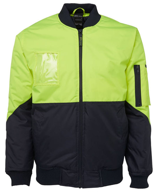 JB's HI VIS FLYING JACKET LIME/NAVY - XS