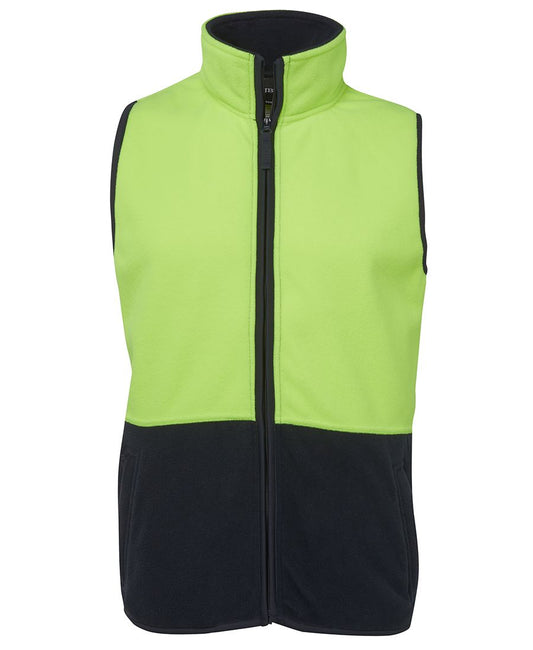 JB's HV POLAR VEST LIME/NAVY -XS