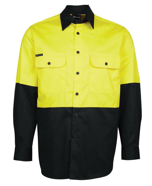JB's HV L/S 150G SHIRT YELLOW/BLACK-XS