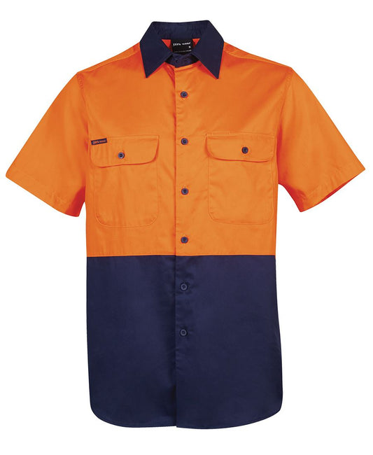 JB's HV S/S 150G SHIRT ORANGE/NAVY-XS